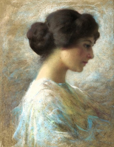 Female Portrait, pastel early 20th century